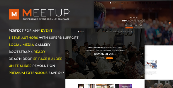MeetUp Conference Event Joomla 5 Template
