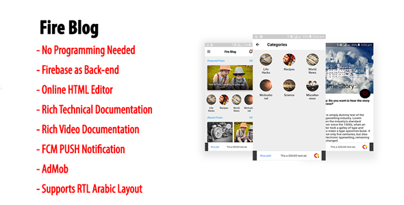 Fire Blog | Native Android Blog or News App with Firebase Back-end