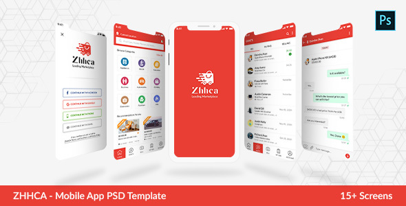 ZHHCA – Online Marketplace Mobile App PSD