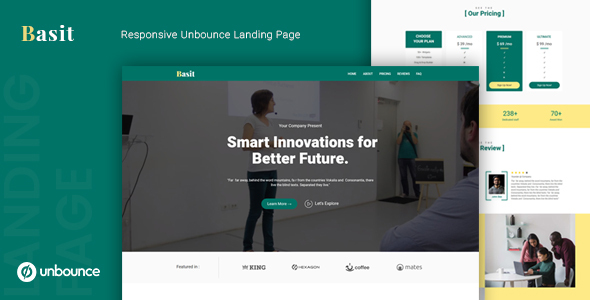 Basit — Unbounce Multipurpose Landing Page Template