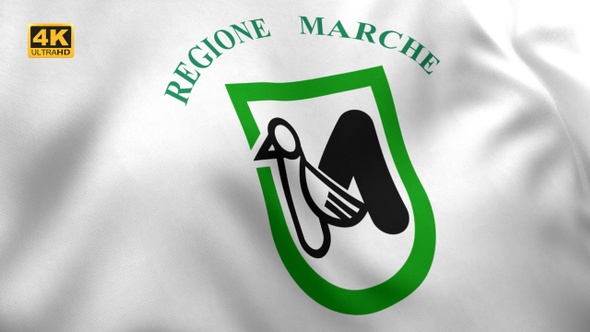 Marche Flag (Italy) - 4K