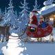 Santa Claus with Reindeer Goes on the Way from House of Santa - VideoHive Item for Sale