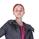 Redhead woman in a black jacket with a bag 98 - 3DOcean Item for Sale