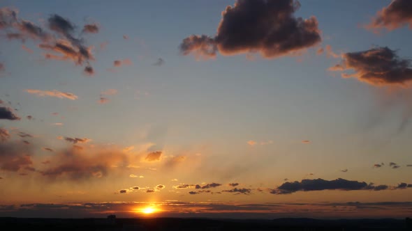 Sunset Timelapse Clouds Colorful City