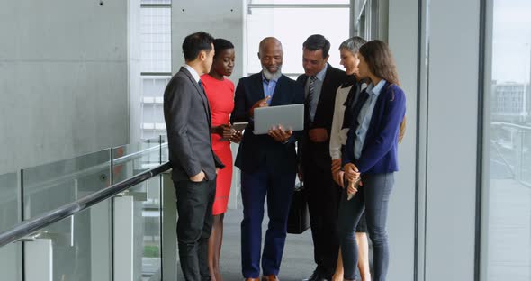 Business People Discussing Over Laptop 4k