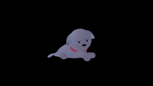 Sad Puppy Dog Cartoon Crying