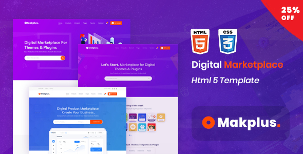 Makplus - Digital Marketplace HTML5 Template