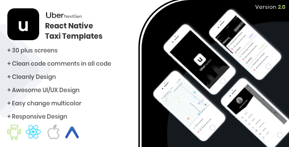 Uber NextGen React Native UI Kit Template