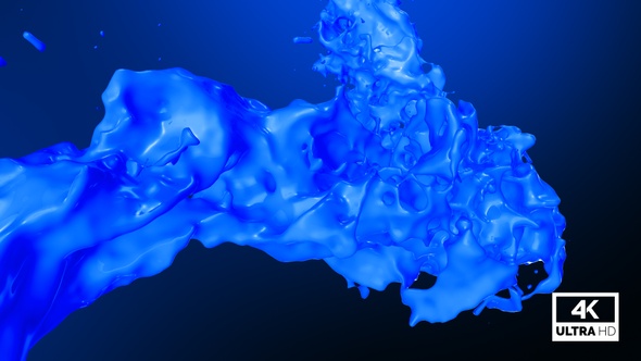 Twisted Blue Paint Splash