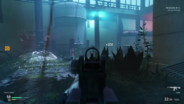 Playable Soldier Character With Assault Rifle Weapon Shoots Enemies In PC Game alt