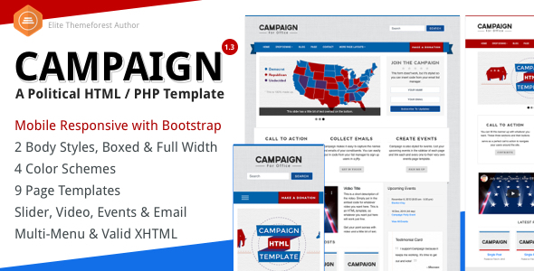 Campaign – Political HTML Website Template