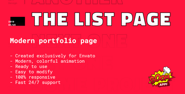 The List - Modern Portfolio Page