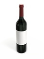 Wine bottle mockup with blank label isolated on white background. - PhotoDune Item for Sale