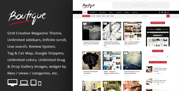 Infinite Scroll Blog Website Templates From Themeforest