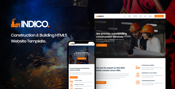 Indico - Construction & Building HTML Template