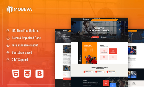 Mobeva - Car Repair HTML Template