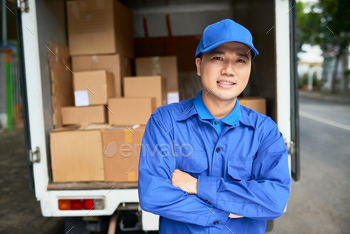 ding in front of his truck