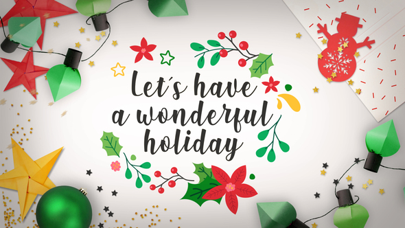 Christmas Paper Greetings Card alt