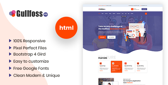 Gullfoss - Multipurpose Business HTML Template