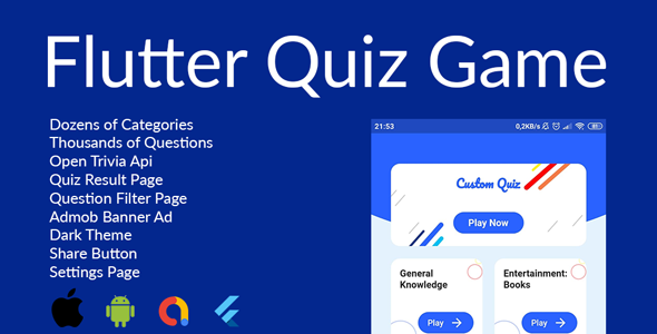 Quiz Flutter App(Android&IOS)