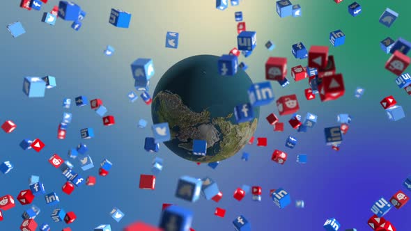 Social Media Network Around The World