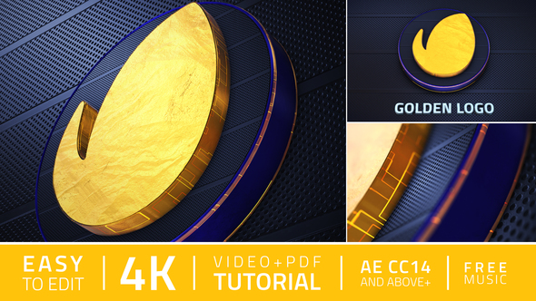 Cinematic Golden Logo Reveal alt