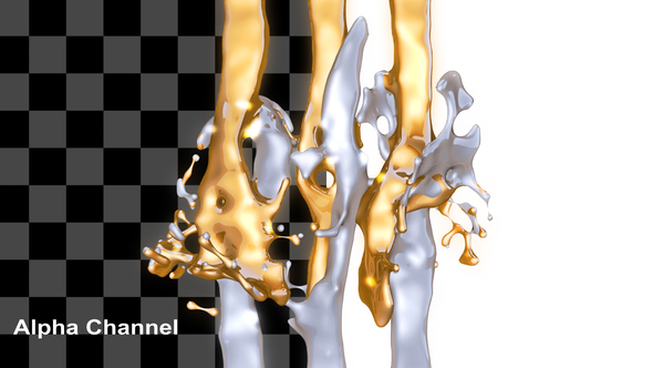 Gold Silver Fluid Collision 4 alt