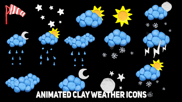 Animated Clay Weather Icons