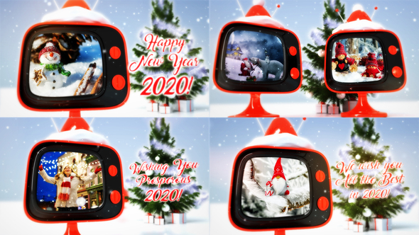 Christmas retro TV