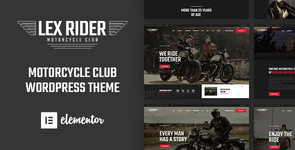 LexRider - Motorcycle Club WordPress Theme