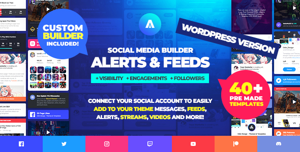 Asgard - Social Media Alerts & Feeds WordPress Builder - Facebook, Instagram,...