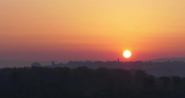 Sunrise Timelapse of Belgrade Serbia Landscape