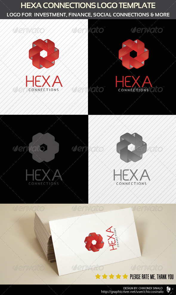 Hexa Connection Logo Template