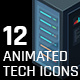 12 Animated Tech Icons - VideoHive Item for Sale