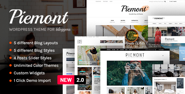 Piemont - Premium Travel & Lifestyle Responsive WordPress Blog Theme