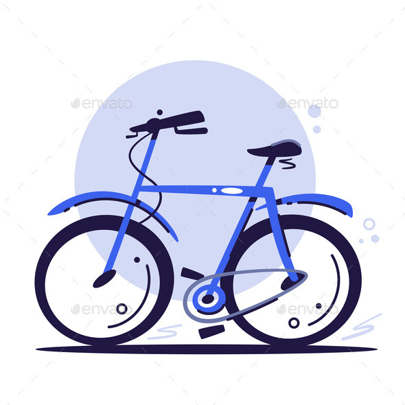 Eco Transport Concept Blue Bike