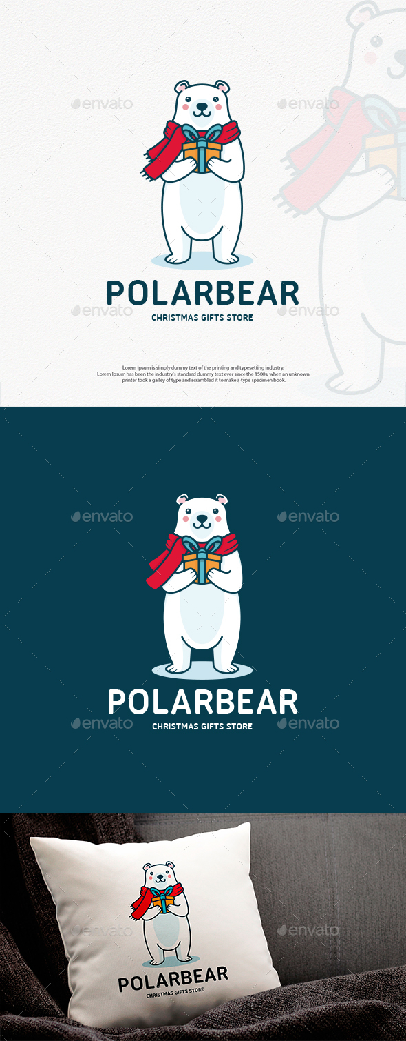 Polar Bear Christmas Logo