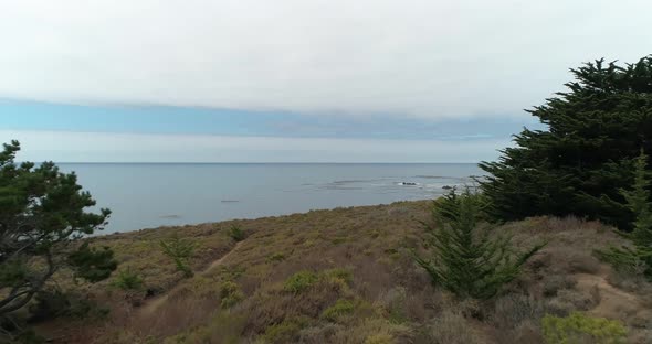 Aerial View of Big Sur Coast High Way 1 near Monterrey California