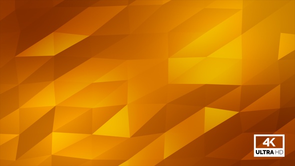 Golden Futuristic Polygon Background Looped V2