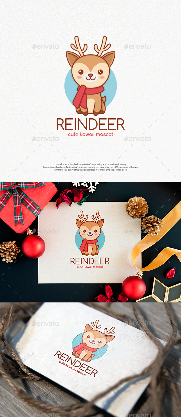 Rudolph Reindeer Logo Template