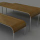 Table and Benches - 3DOcean Item for Sale