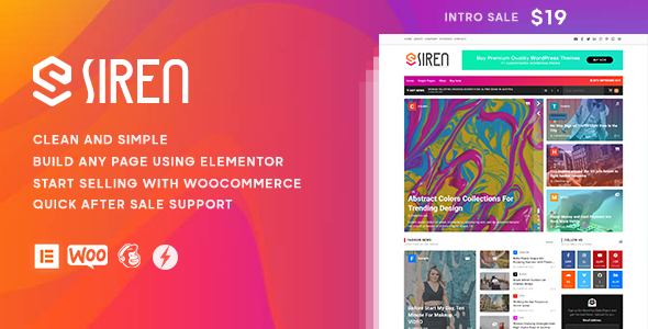Siren - News Magazine Elementor WordPress Theme