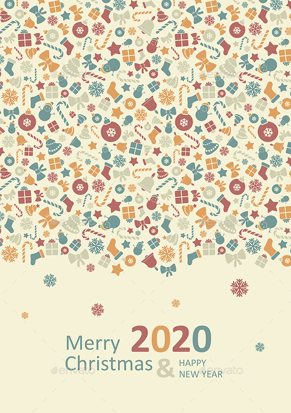 Merry Christmas Card. Happy New Year 2020