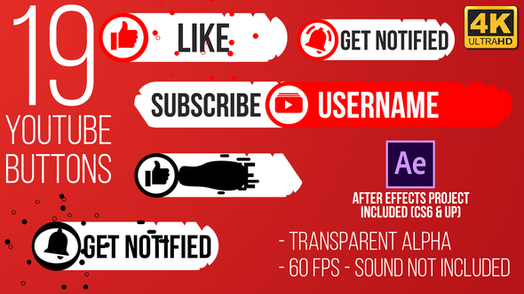 Youtube Subscribe Button Splat 4K (Video) alt