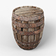 3D Old Barrel low-poly - 3DOcean Item for Sale
