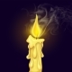Burning Candle Fire with White Realistic Smoke - GraphicRiver Item for Sale