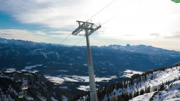 Tauplitz Alm, Austria, 22 Feb 2020. Ski resort Tauplitz Alm in Alps