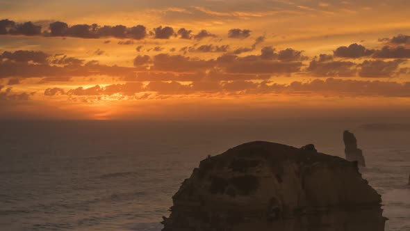 Timelapse of sunset by Twelve Apostles