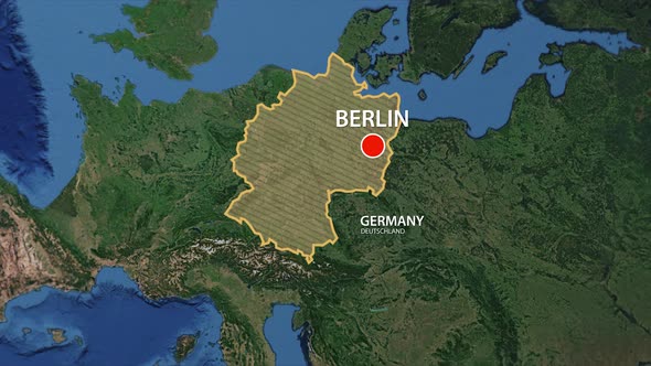 Geolocation of the city of Berlin on the map alt