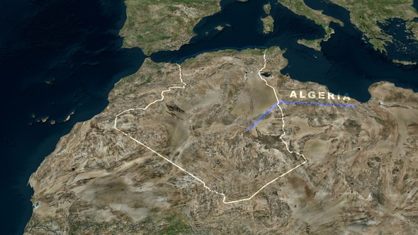 Algeria World Map alt
